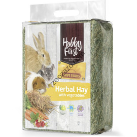 Сено със Зеленчуци Морков и Шипка 1 кг. - HobbyFirst Hope Farms Herbal Hay with Vegetables